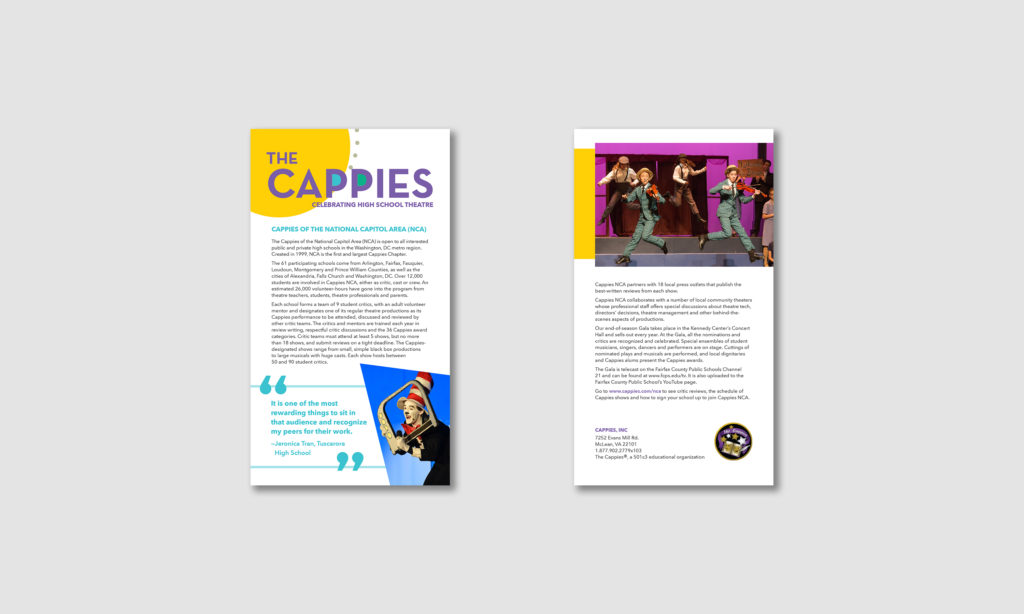 Cappies Awards Brochure Seaberry Design